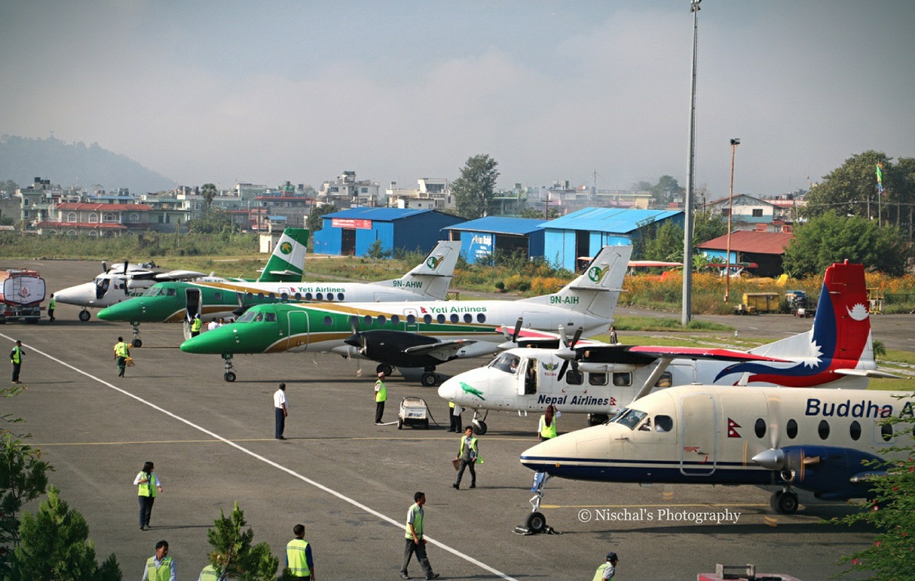 Pokhara Airport plane