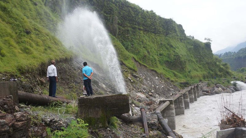 Damaged Water Suppply in Pokhara