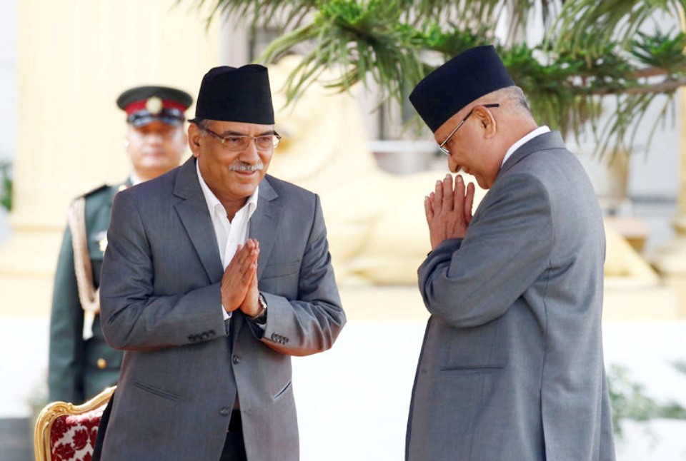 Prime Minister Pushpa Kamal Dahal, KP Sharma Oli