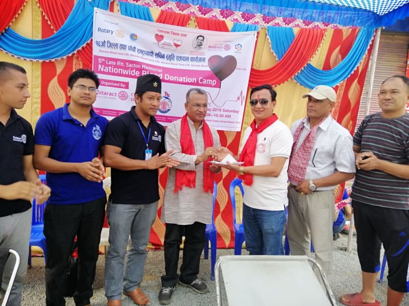 rotaract blood donations 2076