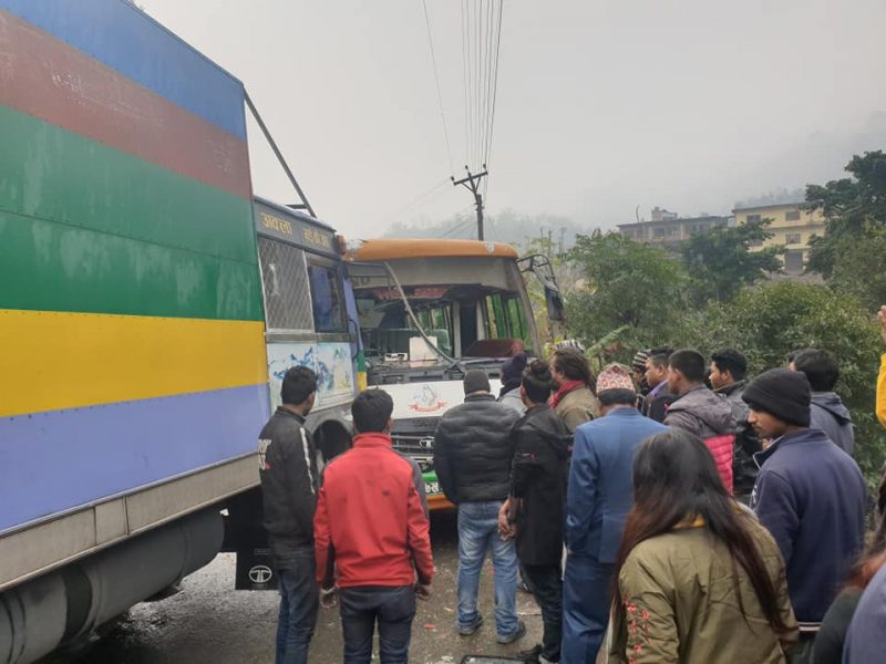 Bus Truck Accident Dumre Rimalni