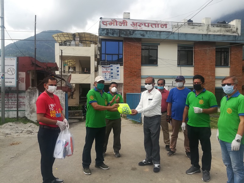 Rotary Damauli PPE Help Hospital