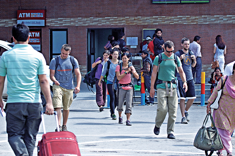 Tourists in Nepal