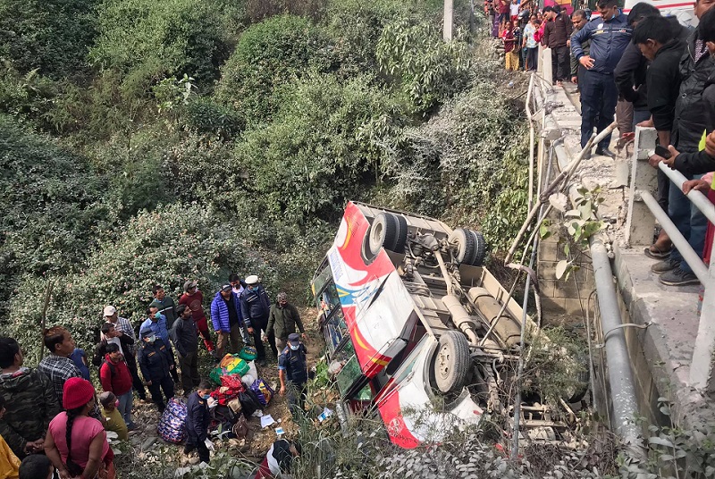 Bus Accident Aabukhaireni Khahare