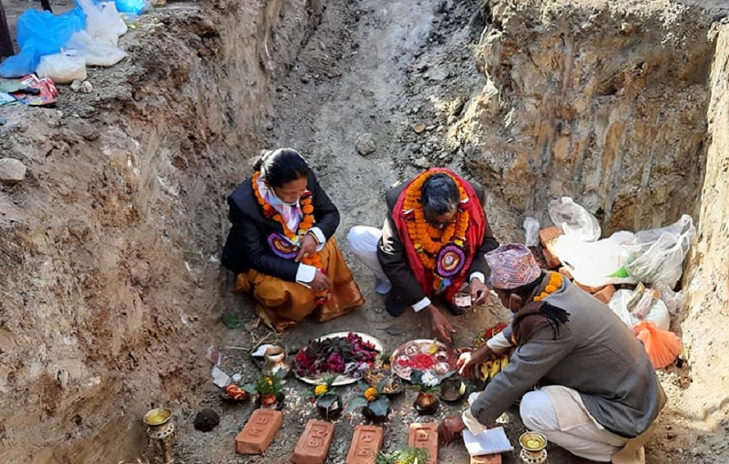 Myagde Bhawan Shilanyas