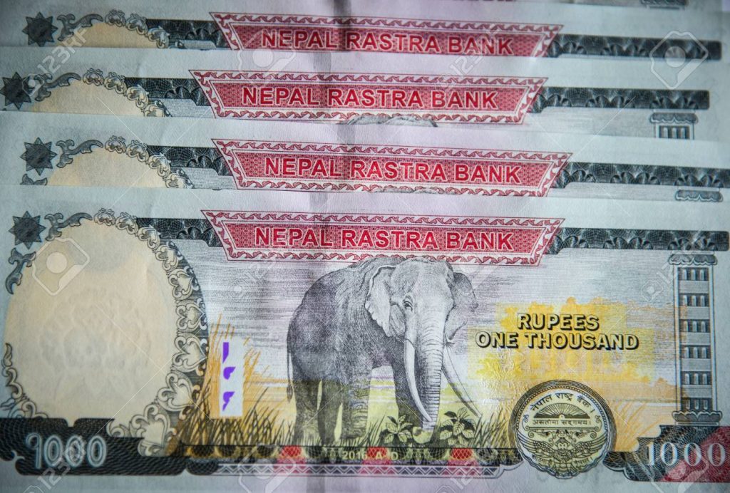 Nepalese banknotes 1000 Rupees
