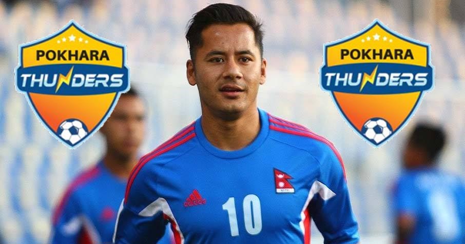 anil gurung in pokhara thunders