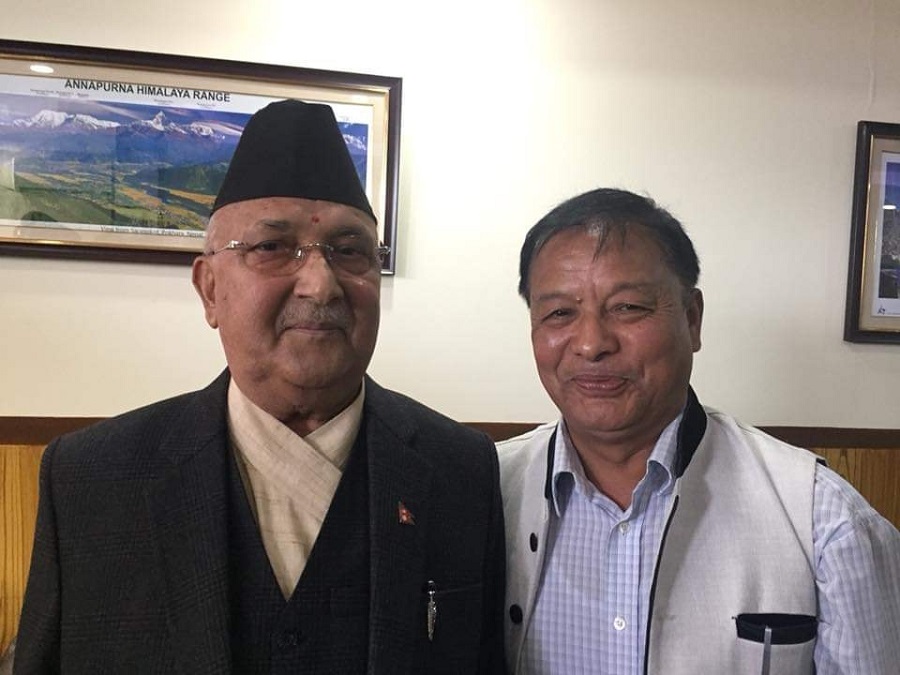 krishna thapa and kp oli