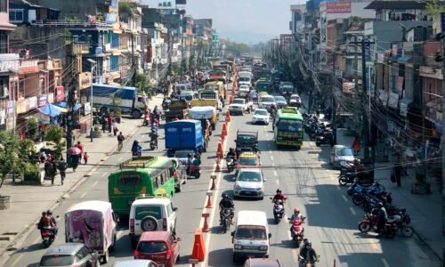 pokhara busy road