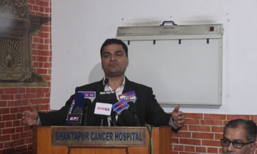 Health minister Pradeep Poudel pic