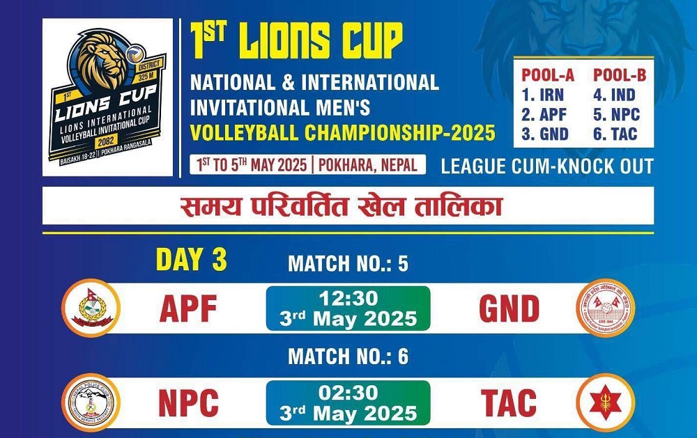 lions cup 3rd day match