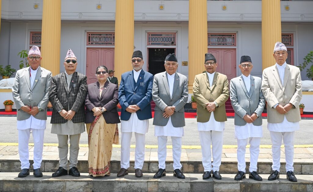 Rt. Honorable President Ramchandra Paudel holds an interaction s