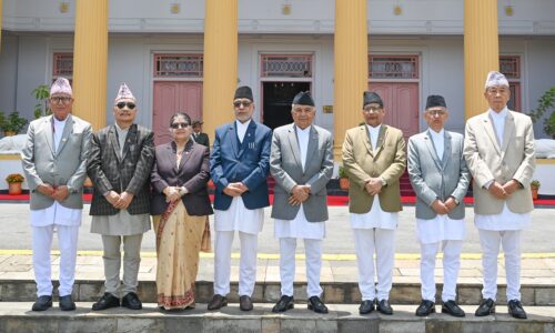 Rt. Honorable President Ramchandra Paudel holds an interaction s