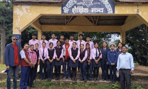 Laxman biyogi with students-bheerkot