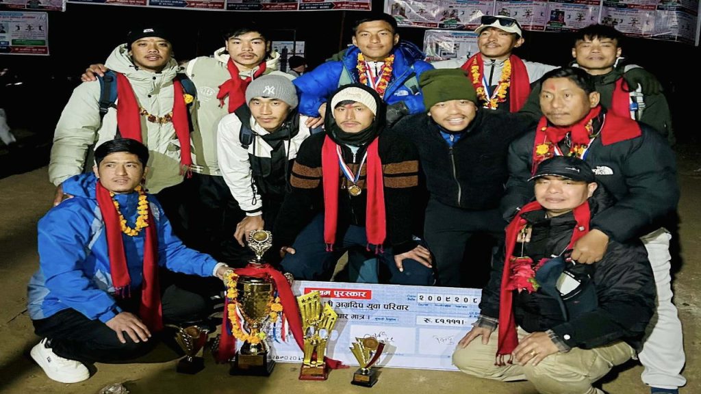 Waling-12 wins ward-level men’s volleyball title