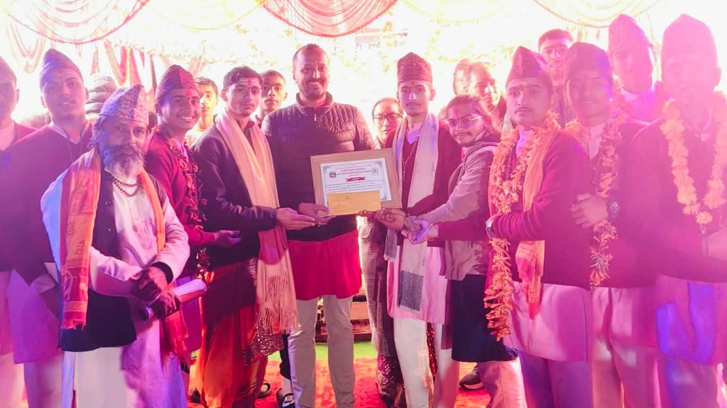 Ramnadi-Gurukul-won-first-place-in-the-first-Syangja-inter-school-hymn-competition.