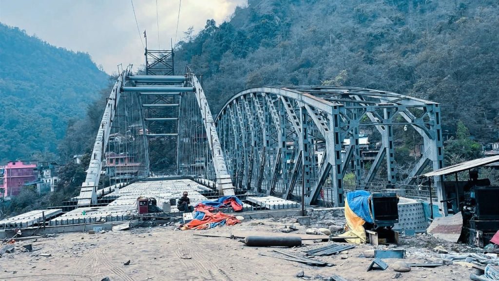 Kaligandaki Bridge under construction in Ramdi