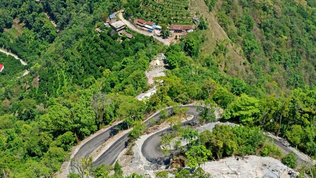 The road connecting Helu and Khilung Kalika has been blacktopped after 21 years