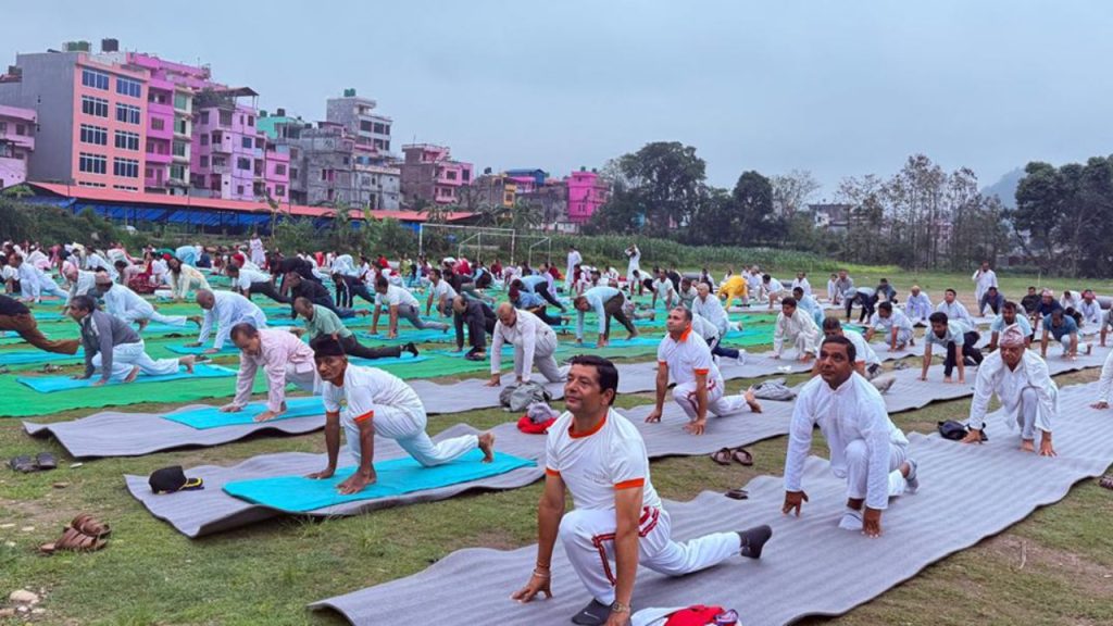 Youth enthusiasm at Waling’s yoga camp