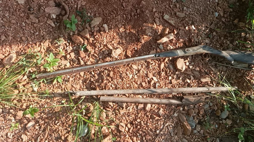 Muzzle-loading gun and cartridges seized