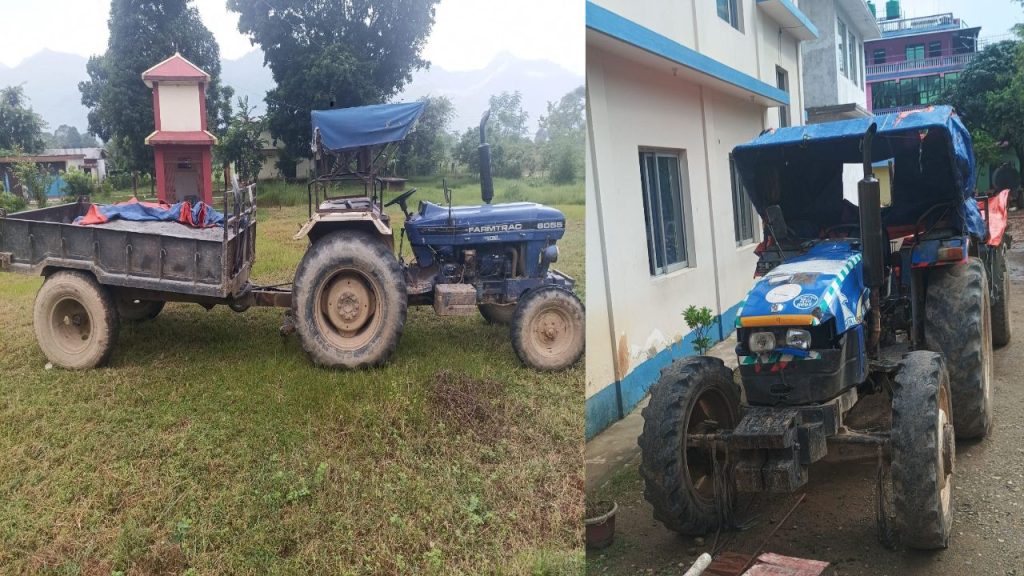 Pic-Two tractors fined-chapakot-waling